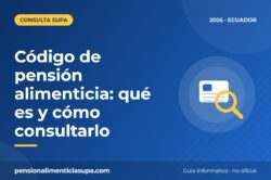 Código de pensión alimenticia: qué es y cómo consultarlo