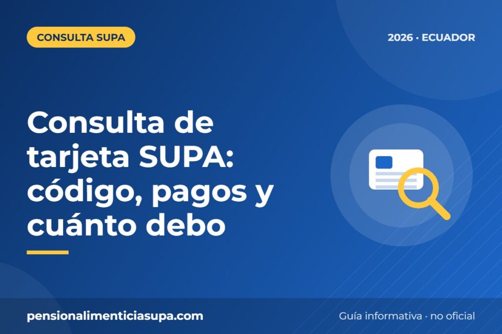 Consulta de tarjeta SUPA: código, pagos y cuánto debo