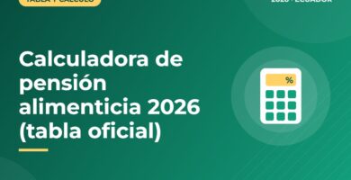 Calculadora de pensión alimenticia 2026 (tabla oficial)