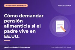 Cómo demandar pensión alimenticia si el padre vive en EE.UU.