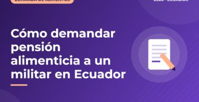 Cómo demandar pensión alimenticia a un militar en Ecuador