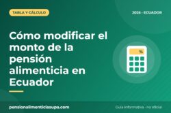 Cómo modificar el monto de la pensión alimenticia en Ecuador