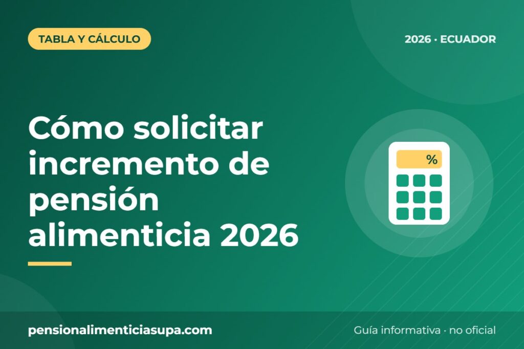 Cómo solicitar incremento de pensión alimenticia 2026