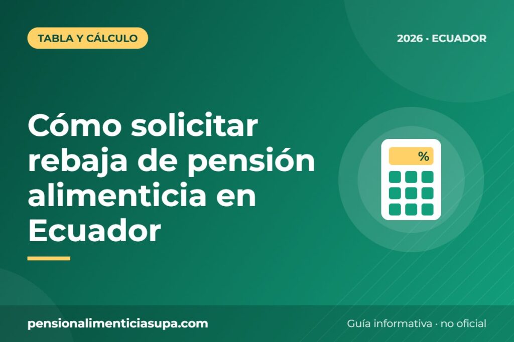 Cómo solicitar rebaja de pensión alimenticia en Ecuador