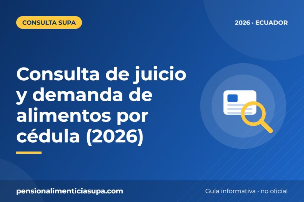 Consulta de juicio y demanda de alimentos por cédula (2026)