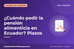 ¿Cuándo pedir la pensión alimenticia en Ecuador? Plazos