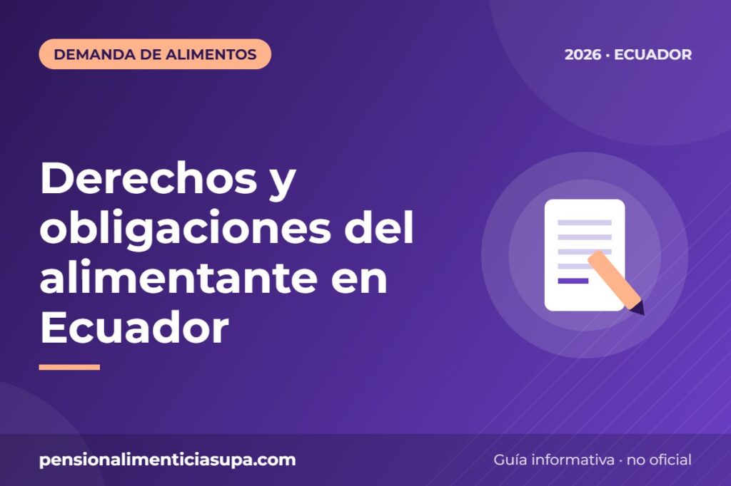 Derechos y obligaciones del alimentante en Ecuador