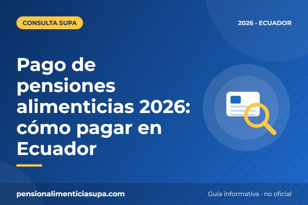 Pago de pensiones alimenticias 2026: cómo pagar en Ecuador