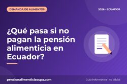 ¿Qué pasa si no pagan la pensión alimenticia en Ecuador?