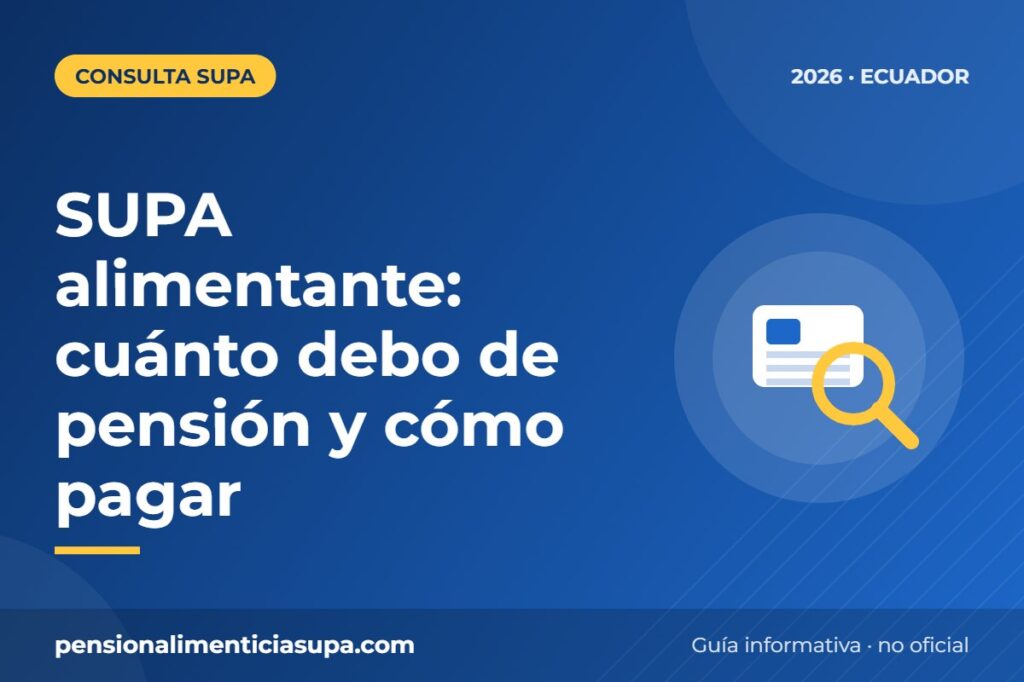 SUPA alimentante: cuánto debo de pensión y cómo pagar