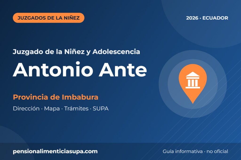 Juzgado de la Niñez y Adolescencia en Antonio Ante