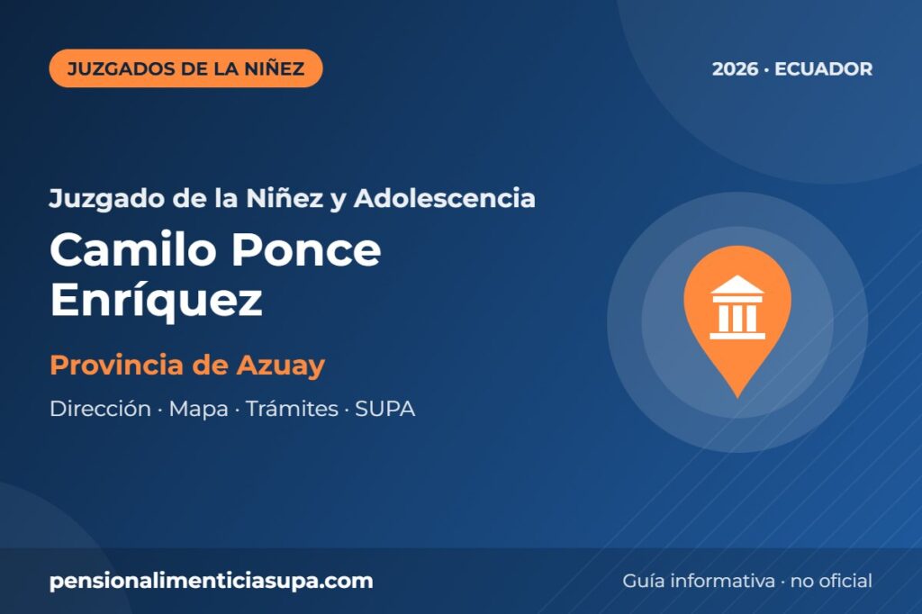 Juzgado de la Niñez y Adolescencia en Camilo Ponce Enríquez
