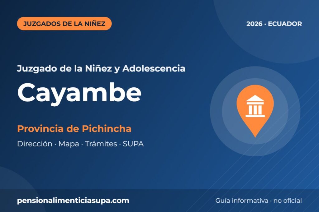 Juzgado de la Niñez y Adolescencia en Cayambe