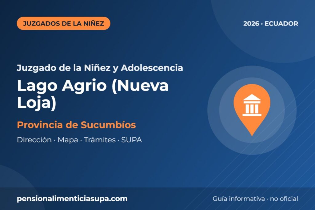 Juzgado de la Niñez y Adolescencia en Lago Agrio (Nueva Loja)