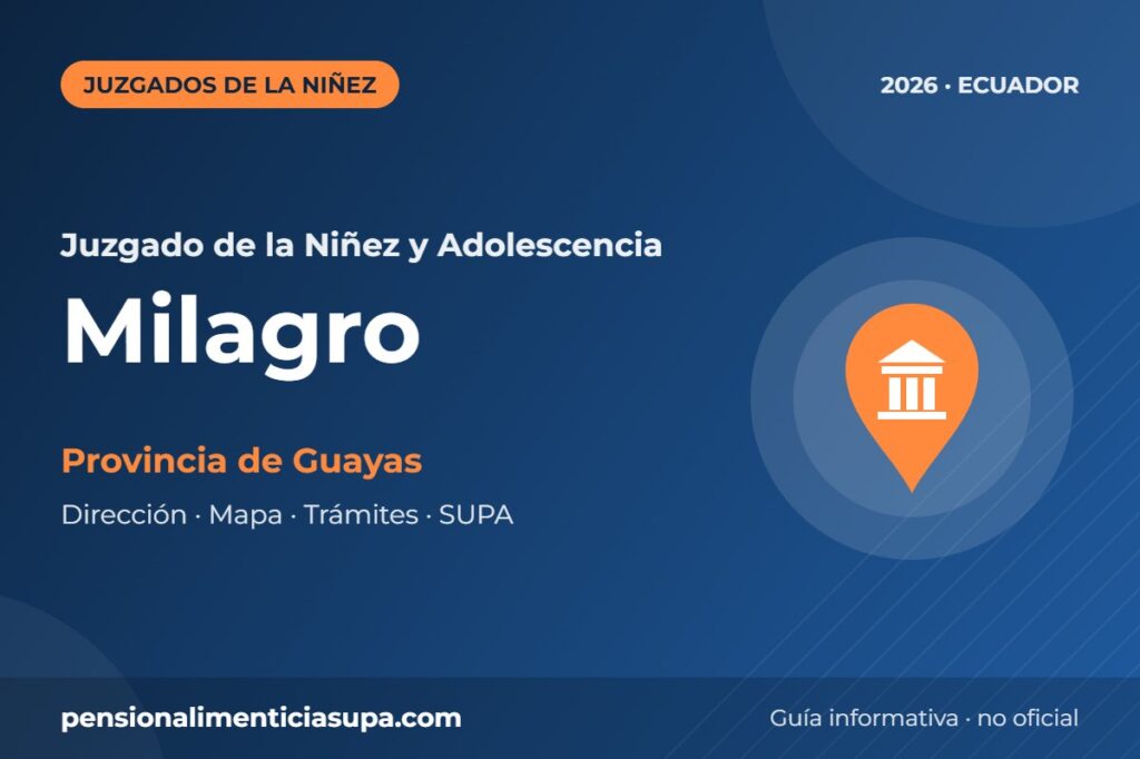 Juzgado de la Niñez y Adolescencia en Milagro