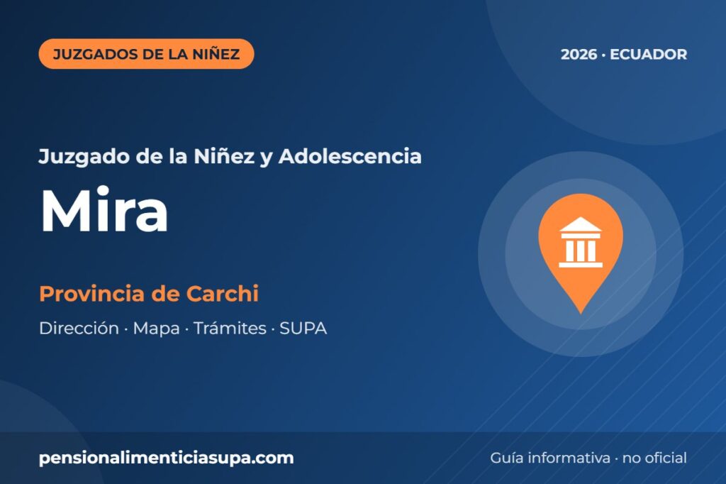 Juzgado de la Niñez y Adolescencia en Mira