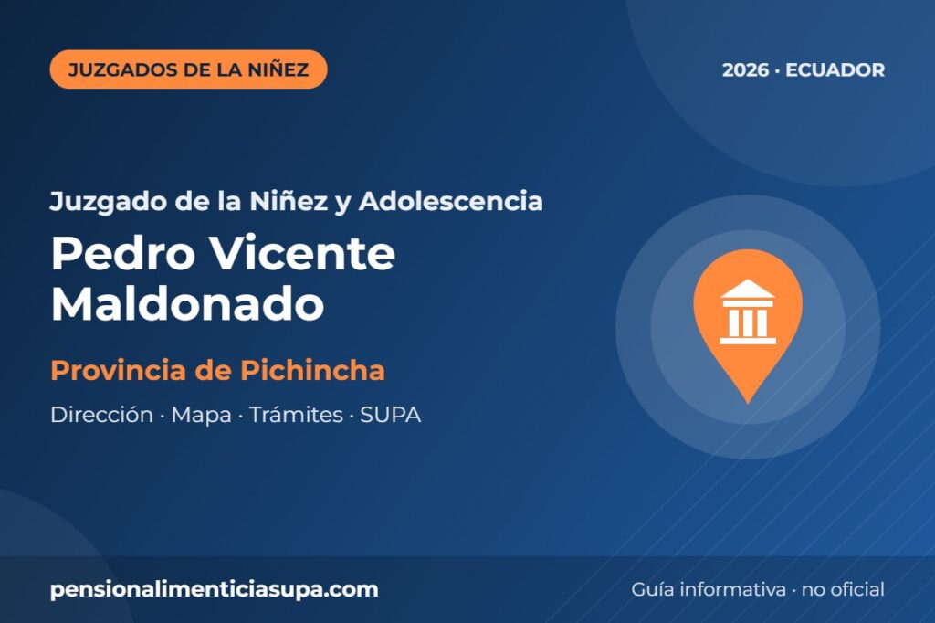 Juzgado de la Niñez y Adolescencia en Pedro Vicente Maldonado