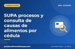 SUPA procesos y consulta de causas de alimentos por cédula