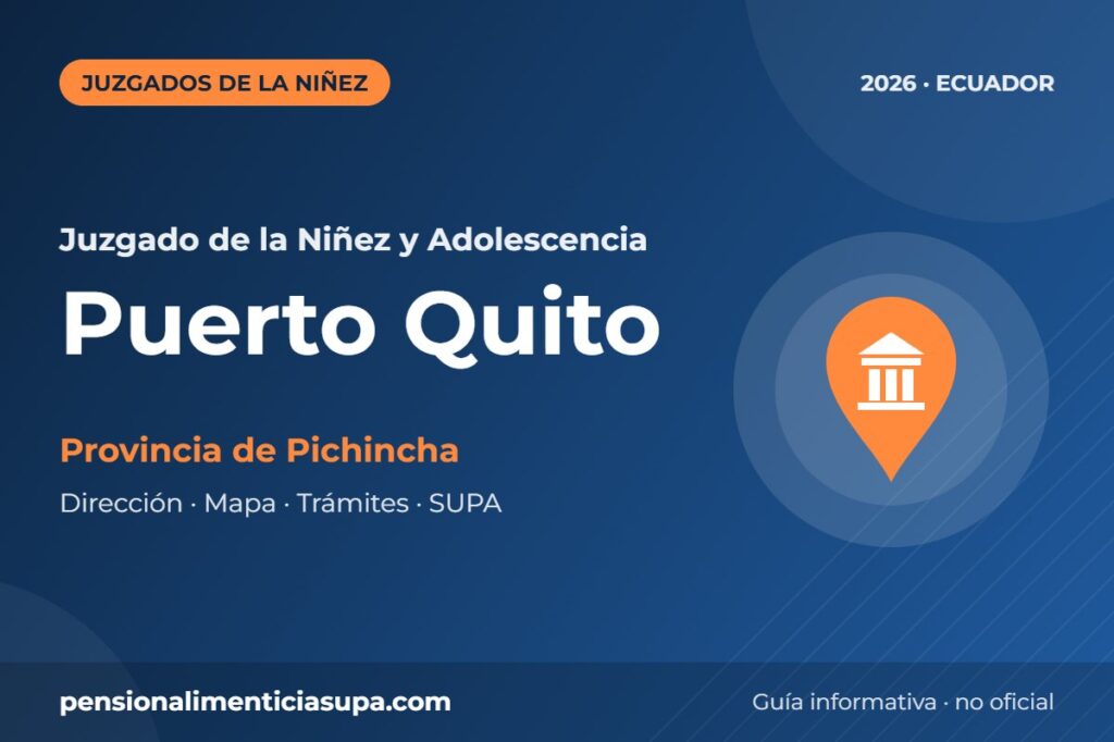 Juzgado de la Niñez y Adolescencia en Puerto Quito