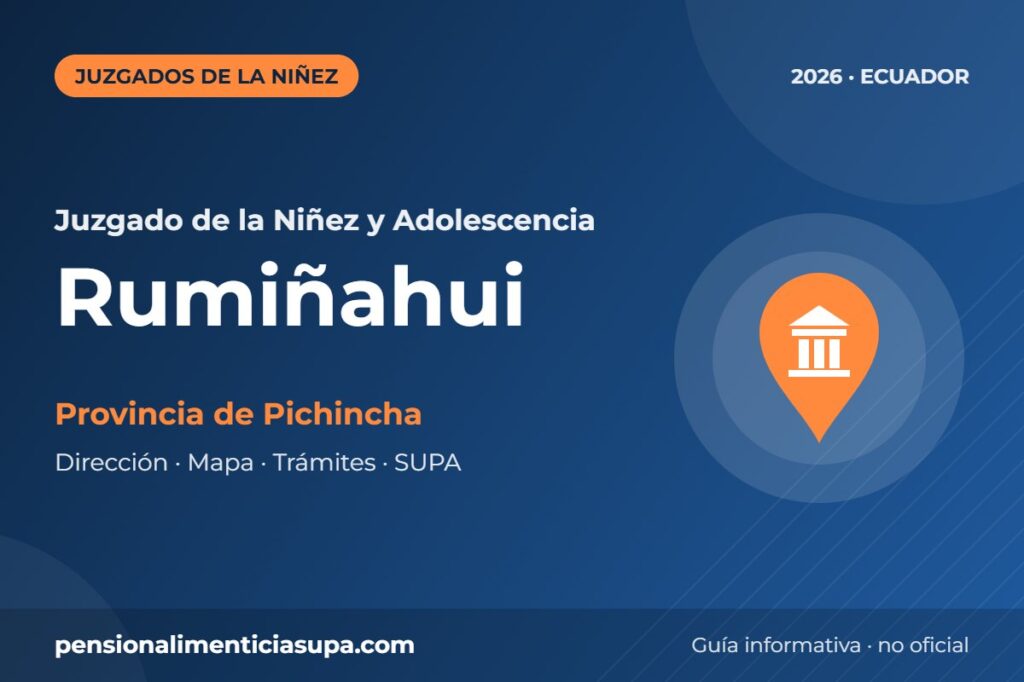 Juzgado de la Niñez y Adolescencia en Rumiñahui