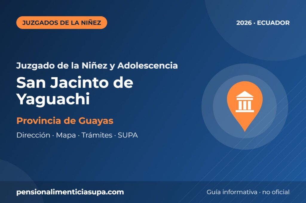 Juzgado de la Niñez y Adolescencia en San Jacinto de Yaguachi