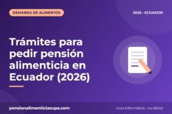 Trámites para pedir pensión alimenticia en Ecuador (2026)