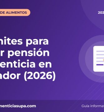 Trámites para pedir pensión alimenticia en Ecuador (2026)