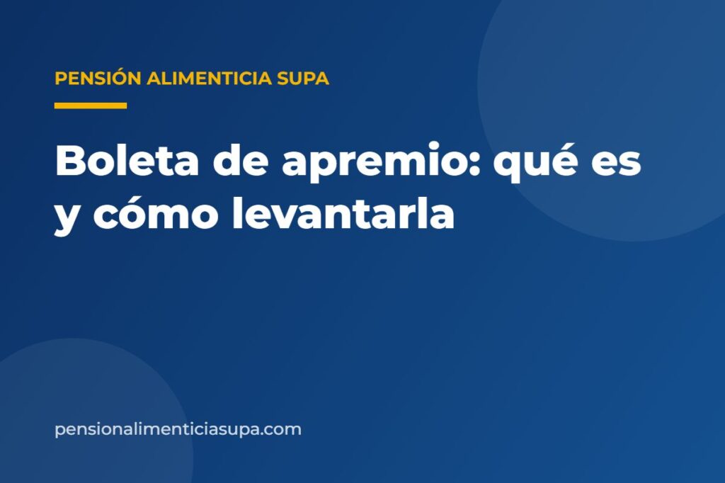 Boleta de apremio por pensión alimenticia en Ecuador