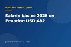 Salario básico unificado 2026 en Ecuador de 482 dólares